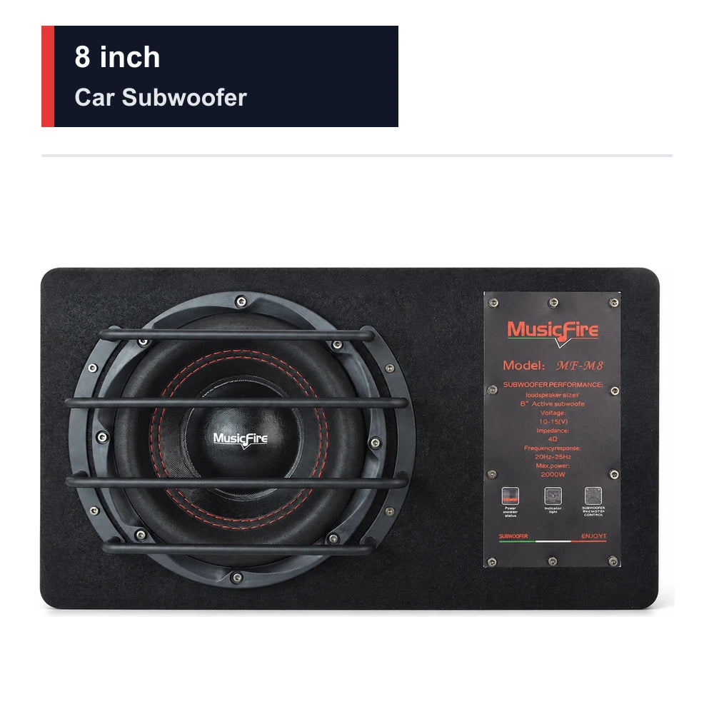 CCF 8 inch 12V Car Active Subwoofer-1