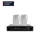 CCF 4 inch Wall Speaker PA System 10 Speakers 2/3 Zone main image 10 Speakers / 2/3 Zone