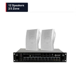 CCF 4 inch Wall Speaker PA System 12 Speakers 2/3 Zone main image 12 Speakers / 2/3 Zone