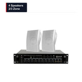 CCF 4 inch Wall Speaker PA System 4 Speakers 2/3 Zone main image 4 Speakers / 2/3 Zone