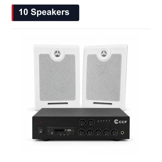 CCF 6.5 inch Wall Speaker PA System 10 Speakers main image 10 Speakers xlarge
