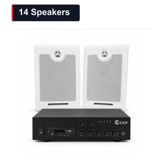 CCF 6.5 inch Wall Speaker PA System 14 Speakers main image 14 Speakers xlarge