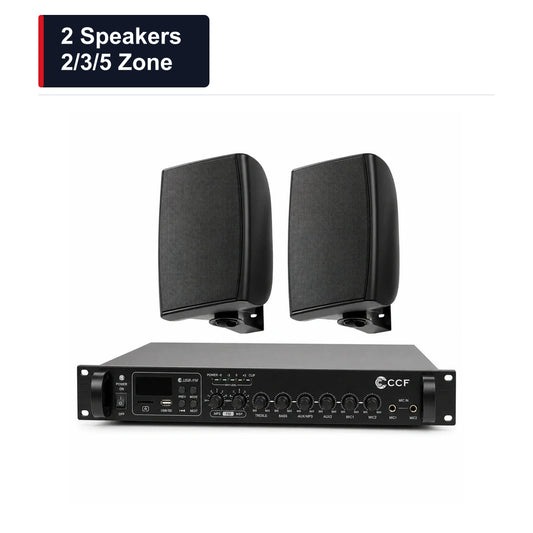 CCF 4 inch Wall Speaker PA System 2 Speakers 2/3/5 Zone main image 2 Speakers / 2/3/5 Zone xlarge