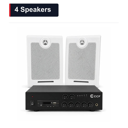 CCF 6.5 inch Wall Speaker PA System 4 Speakers main image 4 Speakers xlarge