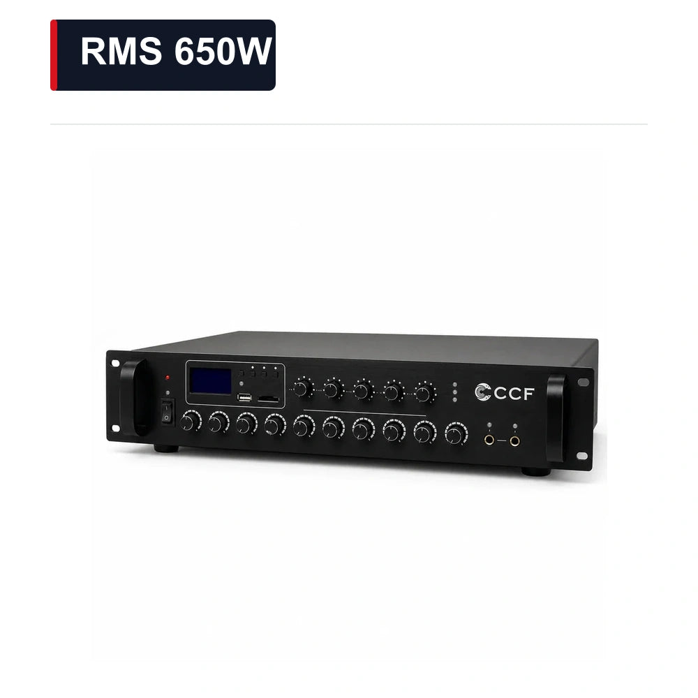 CCF 5 Zone 70V 100V PA Amplifier RMS 650W main image RMS 650W xlarge