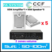 CCF 6.5 inch 70V 100V PA System 2 Speakers-5