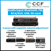 CCF 6.5 inch 70V 100V PA System 2 Speakers-16