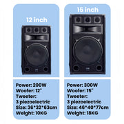 CCF 15 inch 3 Tweeter Karaoke Speaker 1 Pack-6