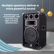 CCF 12 inch 3 Tweeter Karaoke Speakers 2 Pack-4