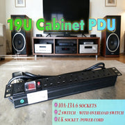 19U 1U 6 Socket Cabinet PDU Power Strip-1